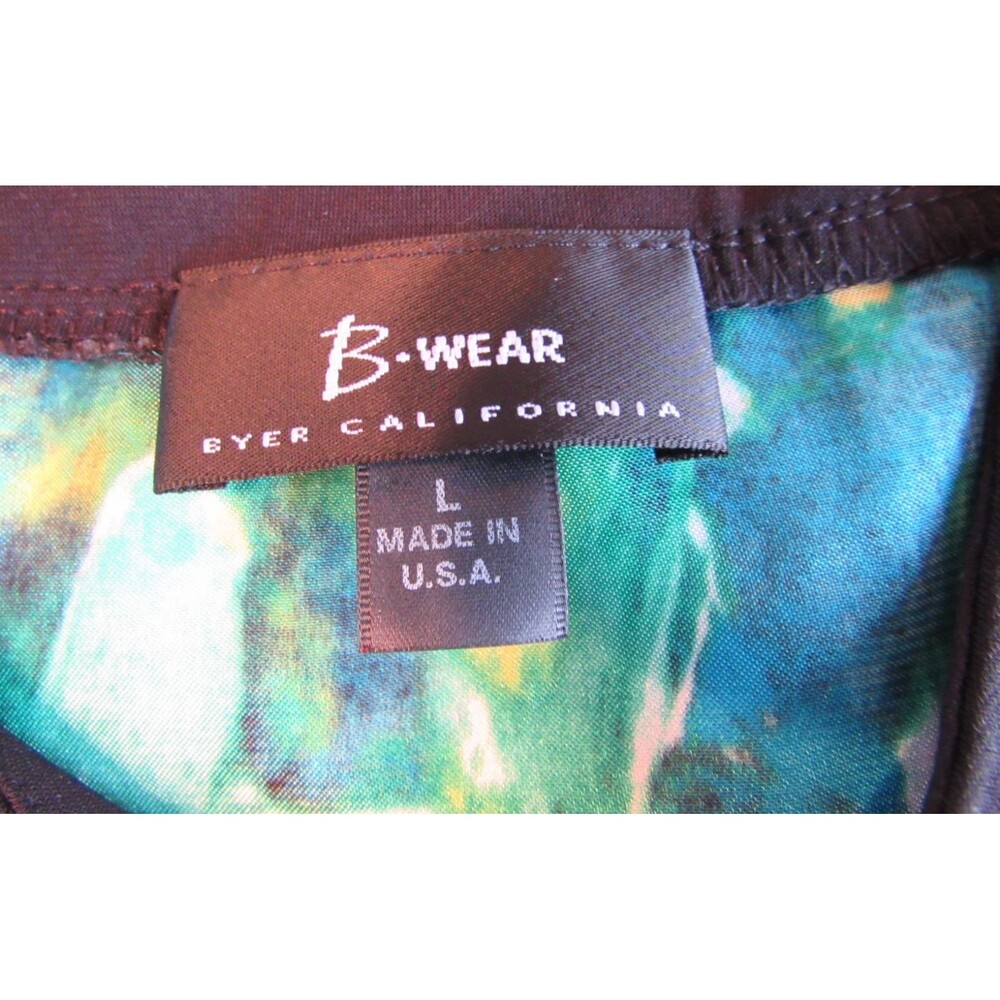 B Wear Byer California Sleeveless Tank Top Watercolor Print Size Large - Picture 3 of 3